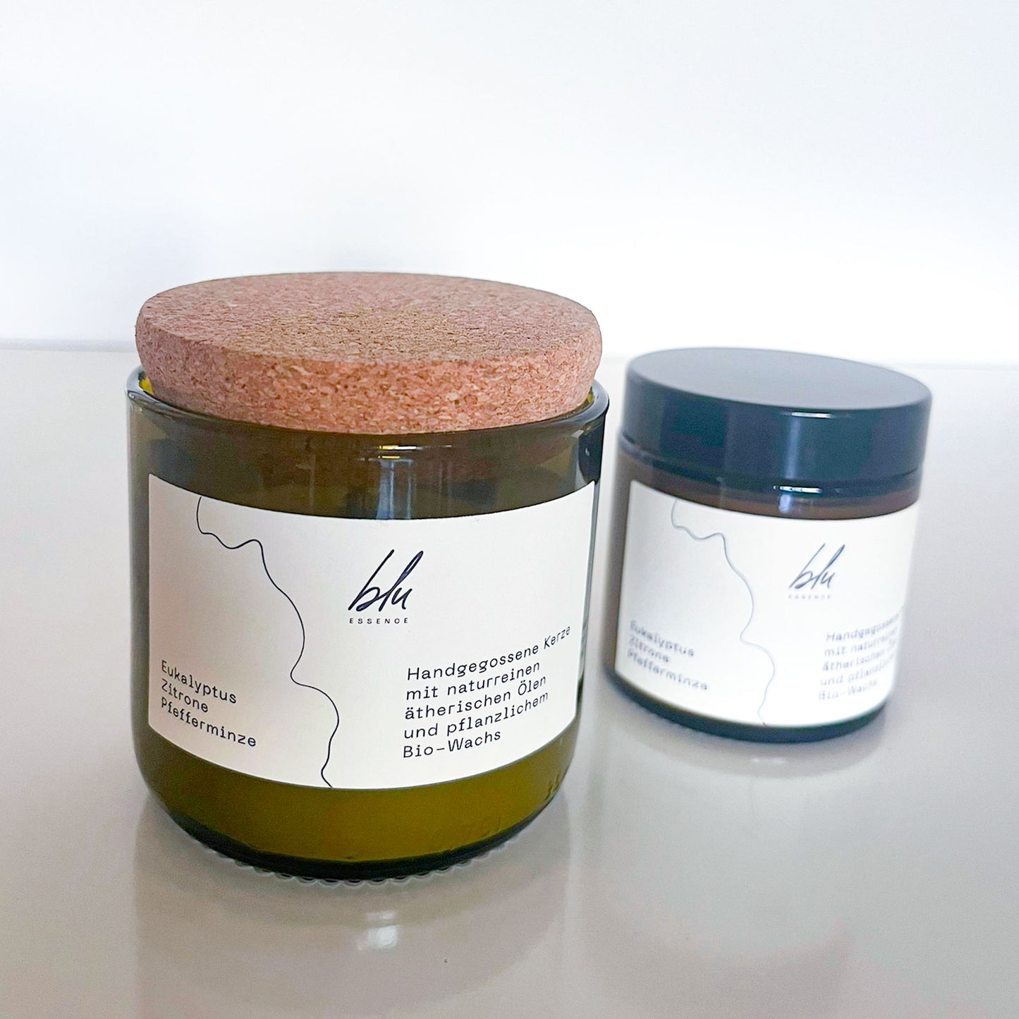 Eukalyptus • Zitrone • Pfefferminze - Kerze mit ätherischen Ölen