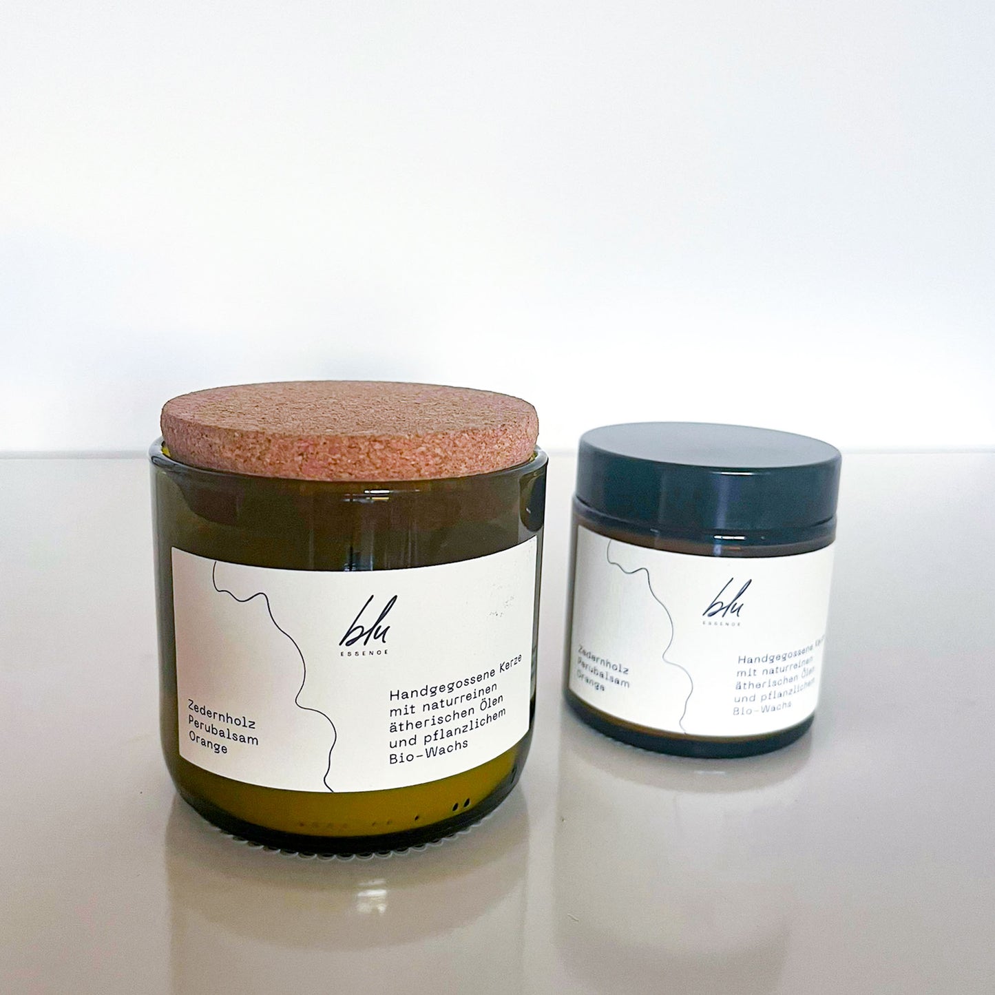 Zedernholz • Perubalsam • Orange - Kerze mit ätherischen Ölen