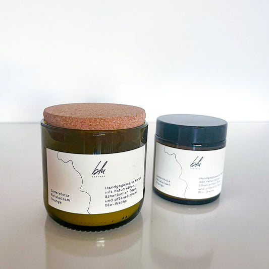 Zedernholz • Perubalsam • Orange - Kerze mit ätherischen Ölen