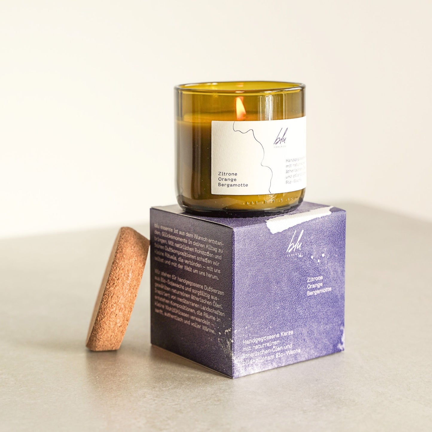 Zitrone • Orange • Bergamotte - Kerze mit ätherischen Ölen