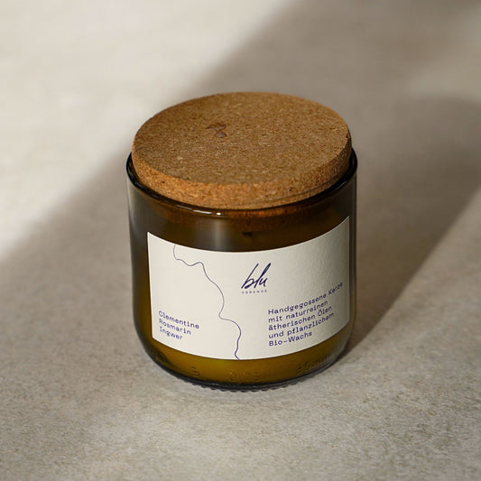 Clementine • Rosmarin • Ingwer - Kerze mit ätherischen Ölen