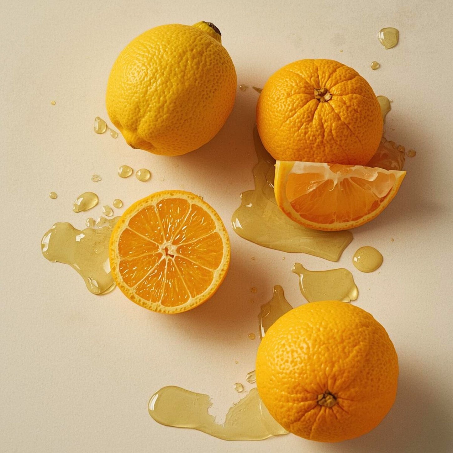 ätherische Öle von Zitrone, Orange und Bergamotte