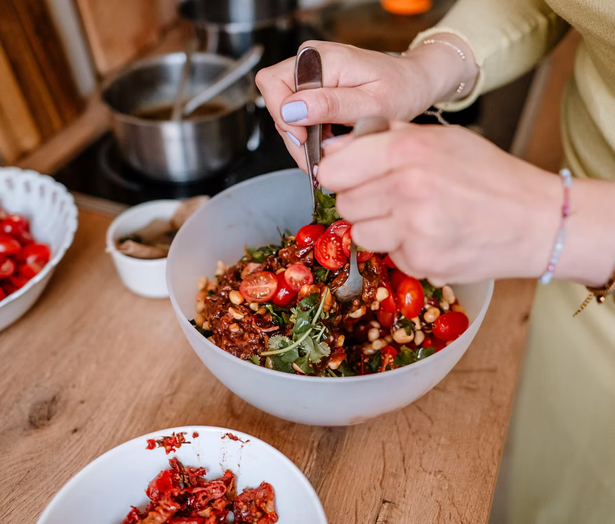 italienisches Buffet beim Duftkerzen Workshop